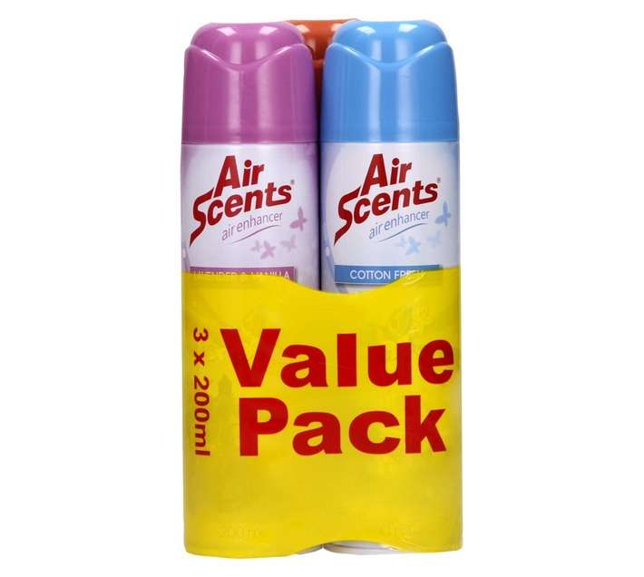 Air Scents Air Enhancer Aerosols Value Pack (3 x 200ml)