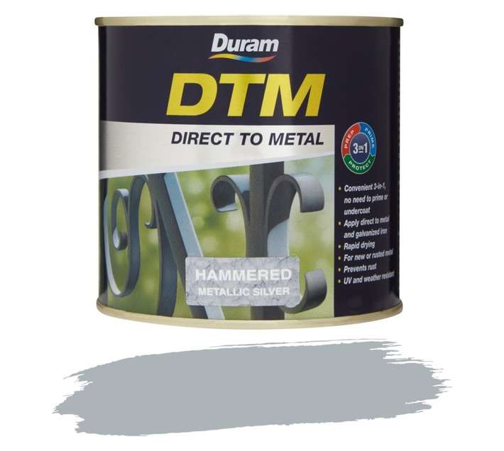 Duram DTM Hammered - Metallic Silver (500ml)