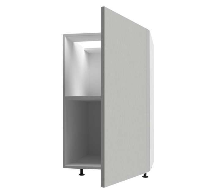 Home and Kitchen Wrapped Base Cabinet Unit - Stone Grey (450 x 560 x 720mm)