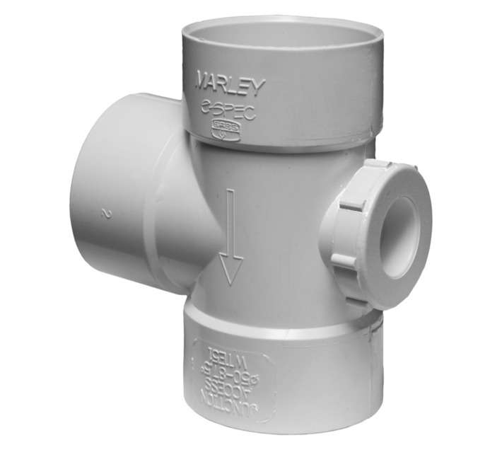 Marley Pipes PVC Waste 87.5 Degree Junction E-Spec Inspection Eye