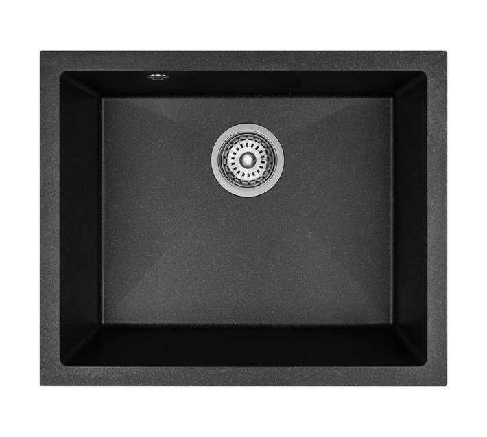 Laveo Ibiza 1 Bowl Undermount Sink - Black (560 x 460 x 200mm)