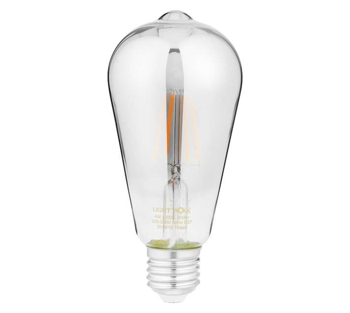 Lightworx E27 Pear LED Bulb - Smokey (4W)