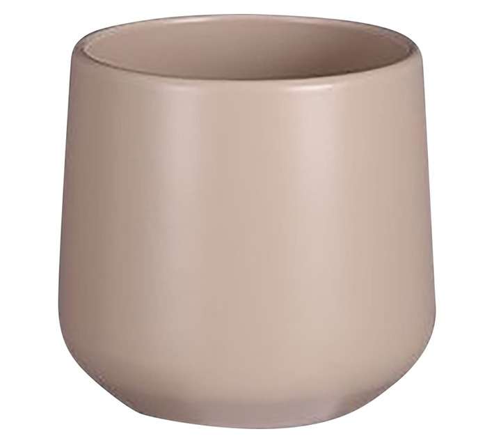 Round Amber Plant Pot - Matt Pink (140 x 135mm)