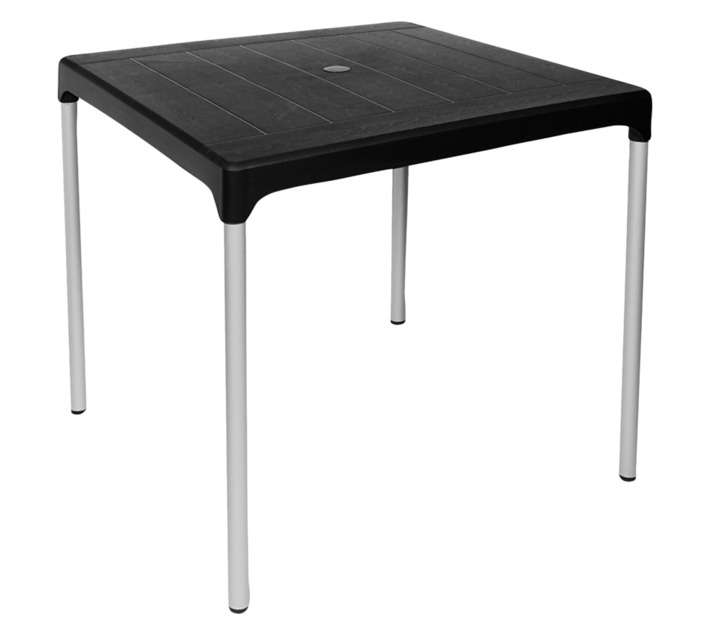 Contour TL-CHST-BK-OD-B 4 Seater Table - Black (800 x 800 x 735mm)