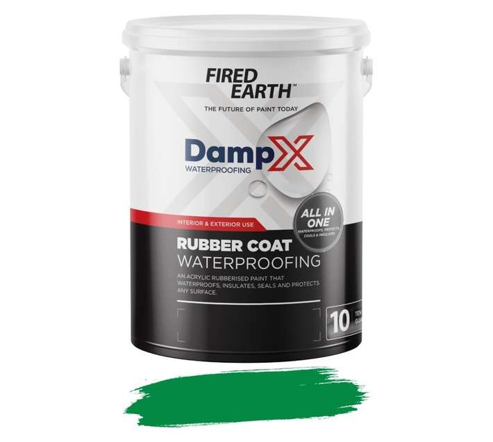 Fired Earth DampX Rubber Coat Waterproofing - Green (5L)