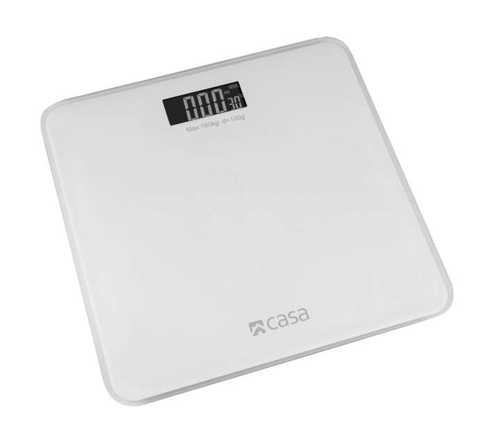 Casa Square Bianco Electronic Glass Scale - White (335 x 328 x 45mm)