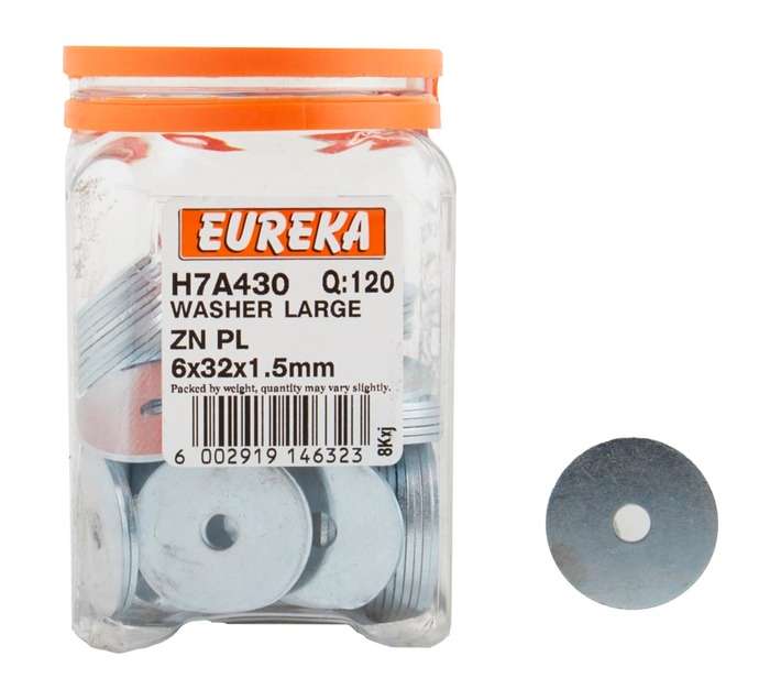 Eureka 120 x Large Washers (6 x 32 x 1.5mm)
