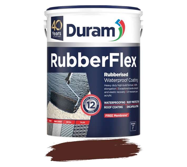 Duram Rubberflex Waterproofing - Burgundy (5L)
