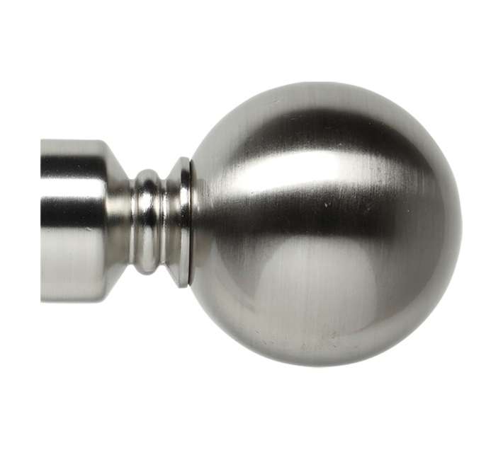 Ball Finial - Brushed Silver (32mm)