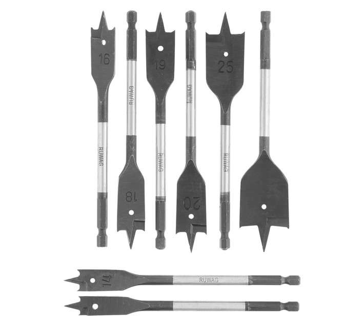 Ruwag 8 Piece Wood Flat Bits