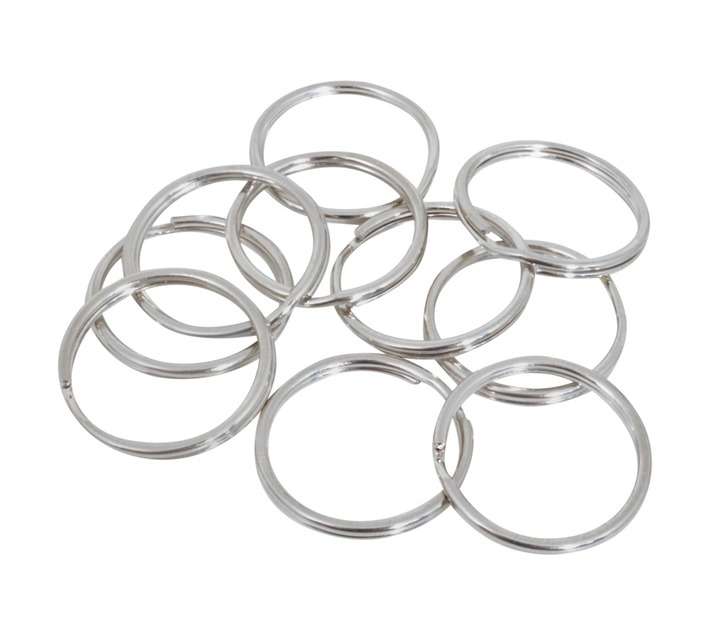 Jaguar 10 x Keyrings - Silver (32 x 32 x 3mm)