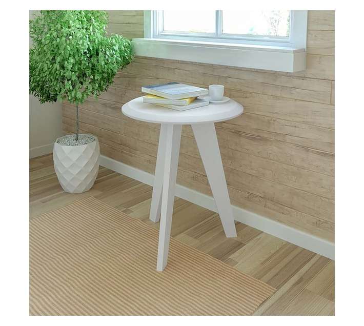 Click Furniture Ellis End Table - White (540 x 540 x 650mm)
