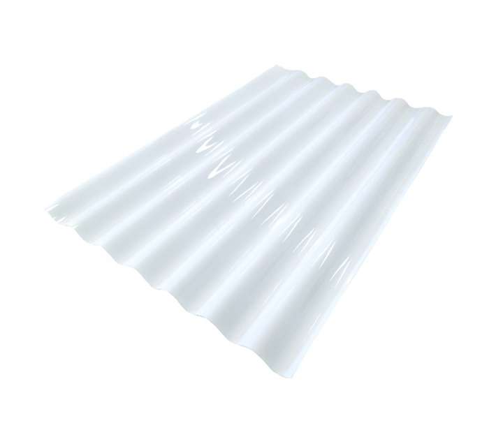 Corrugated 6.5 Polycarb Sheet - White (3.6m)