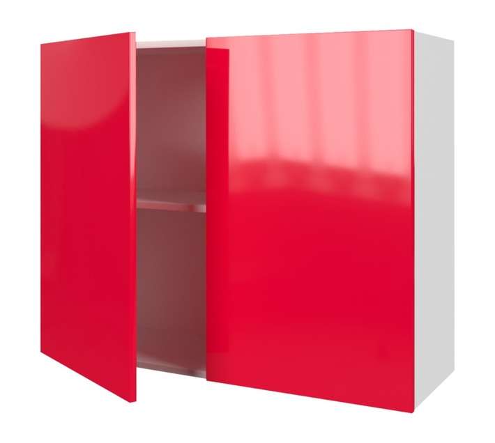 Home and Kitchen Gloss Top Cabinet Unit - Candy Red (900 x 300 x 720mm)