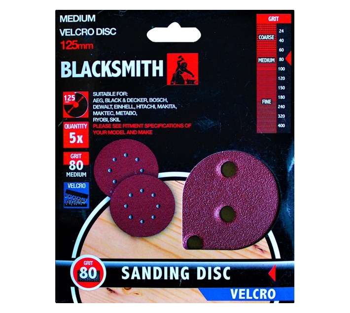 Blacksmith Random Orbit Sand Disc 80 Grit (125mm)