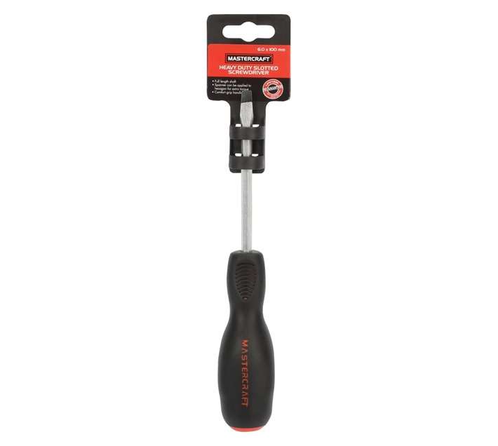 Mastercraft GSSD0014 Heavy Duty Slotted Impact Screwdriver (6 x 100mm)