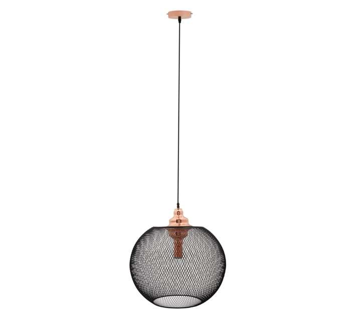Radiant PF203 Large Metal Oval F/Net Pendant Light - Black