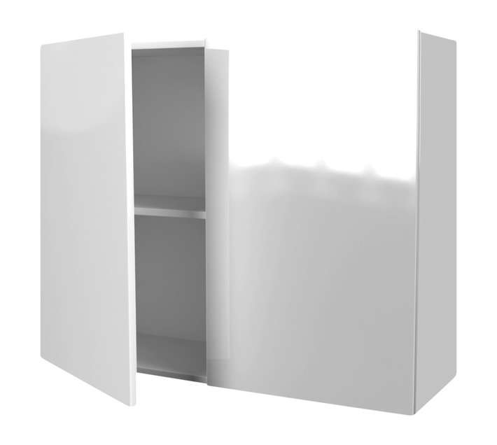 Home and Kitchen Gloss Top Cabinet Unit - White (900 x 300 x 720mm)