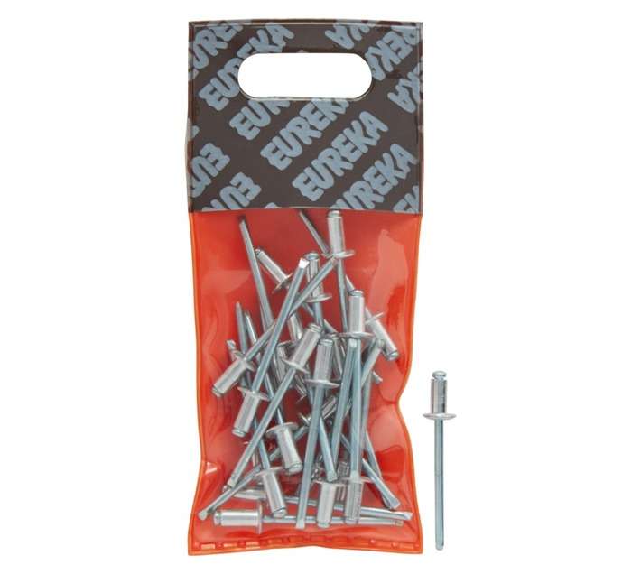 Eureka 25 x Aluminium Open Blind Rivets (4 x 8mm)