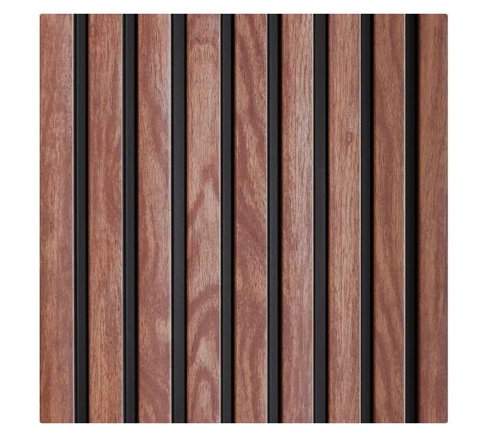 Design House Wall Cladding - Walnut/Black (2.4m x 122mm x 12mm)