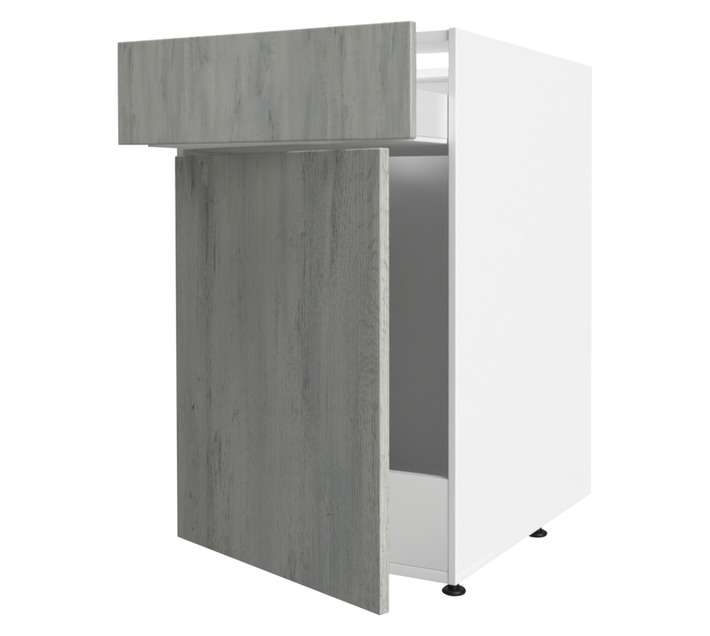 Home and Kitchen Base Unit 1 Drawer Melamine Cabinet - Lockeport (450mm)