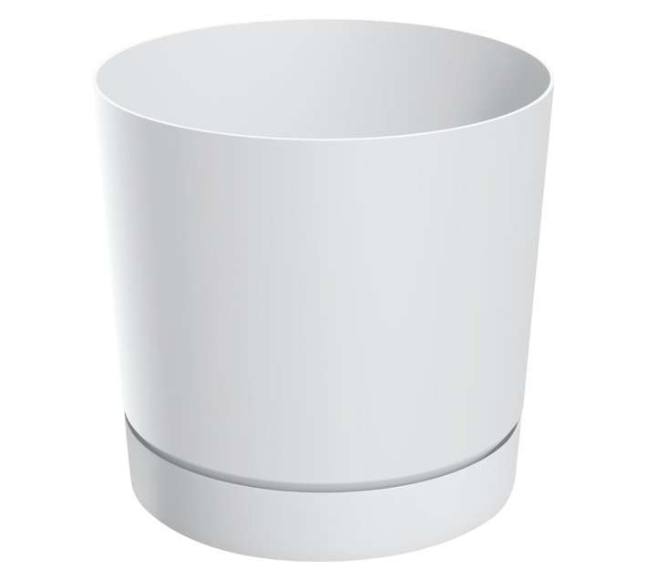 Prosperplast Round Tubo Plant Pot - White (178 x 178 x 175mm)