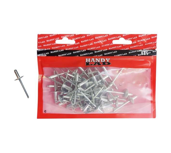 Rutherford 50 x Large Flange Aluminium Rivets (10 x 4.8mm)