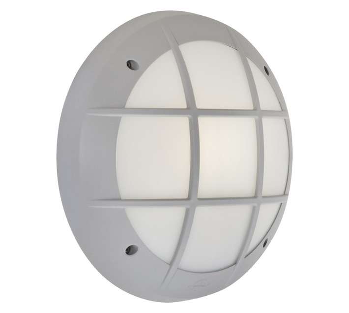 Fumagalli Gelmi Round Bulkhead Light with Grid - Grey (60W)