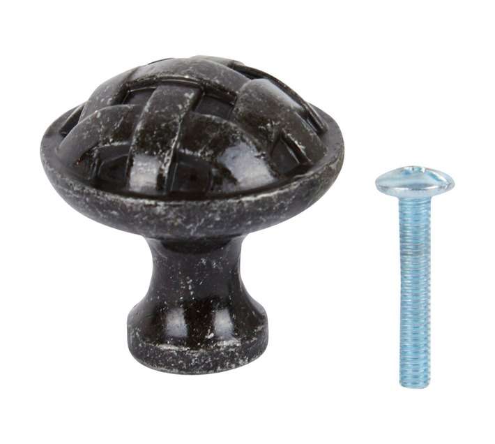 Home and Kitchen Rope Knob - Old Tin (27mm)