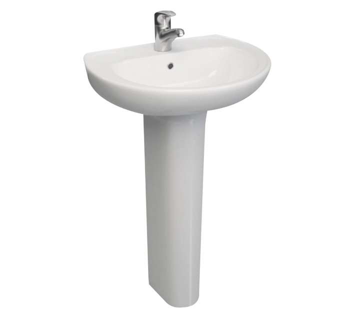 Lecico Eco Pedestal Basin Combo - White (500 x 410 x 788mm)