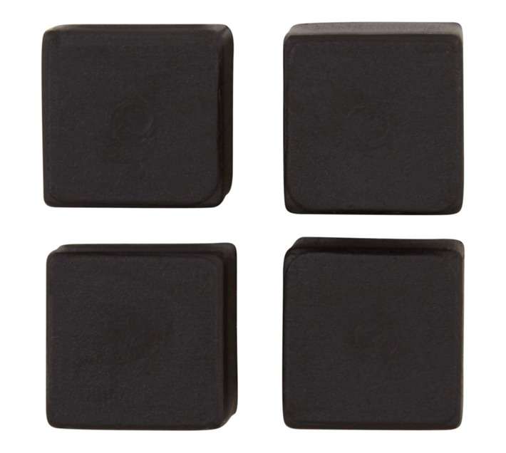 Dejay End Cap Square Black - 19mm (4 Pack)