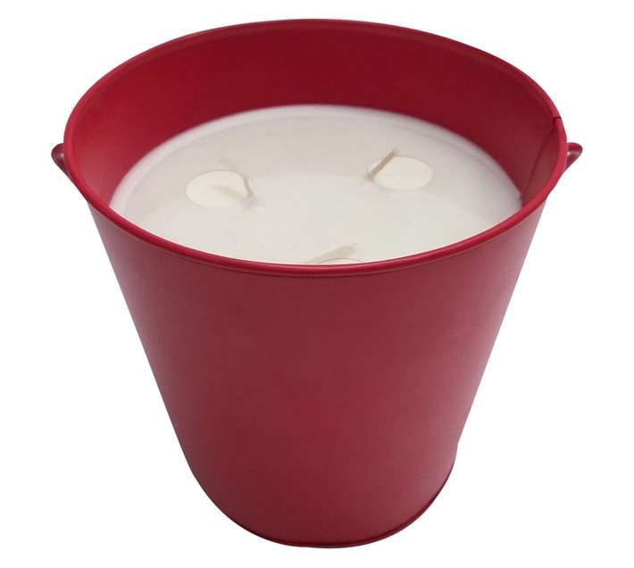 Design House Citronella Bucket Candle - Red