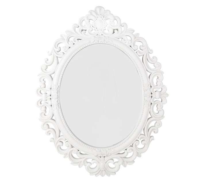 Design House Oval Victorian Mirror - White (720mm)