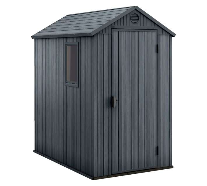 Keter Darwin 4 x 6 Garden Shed - Grey (1260 x 1830 x 2040mm)