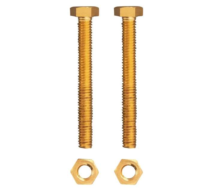 Eureka 1CN50U 6 x 50mm Set Screw and Nut Solid Brass (2 Pack)