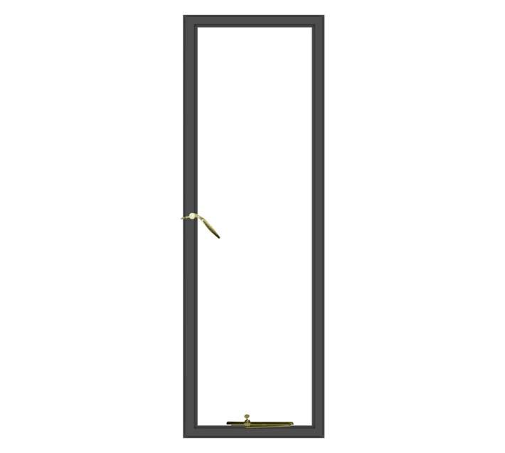 Five Point Steel ND51 Steel Window Frame - Grey Oxide (533 x 1540mm)