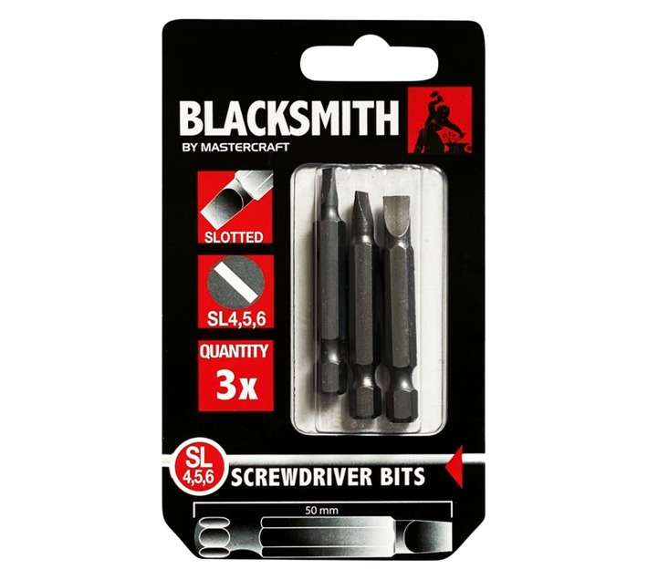 Blacksmith Flat Screwdriver Bit Set (50mm)