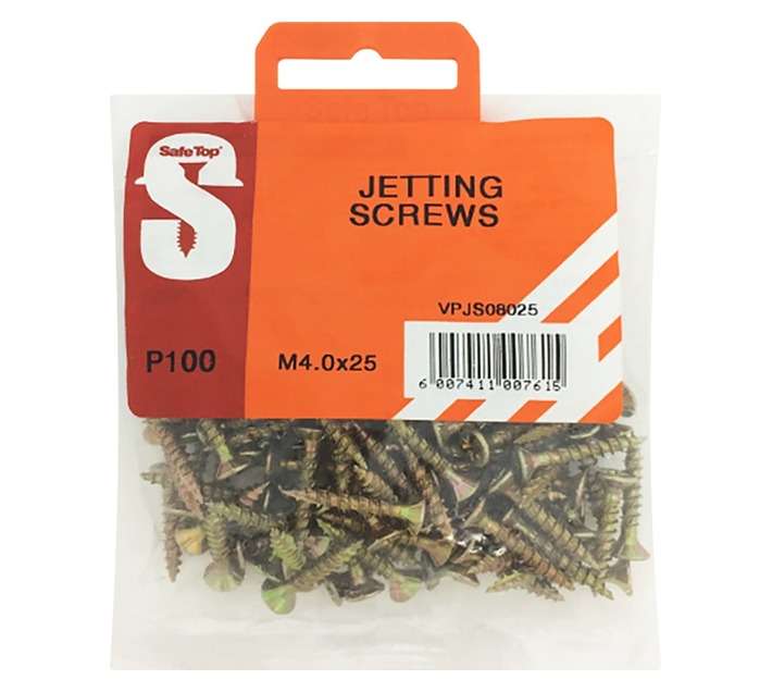 Safe Top 100 x Jetting Screw VP (M4 x 25mm)