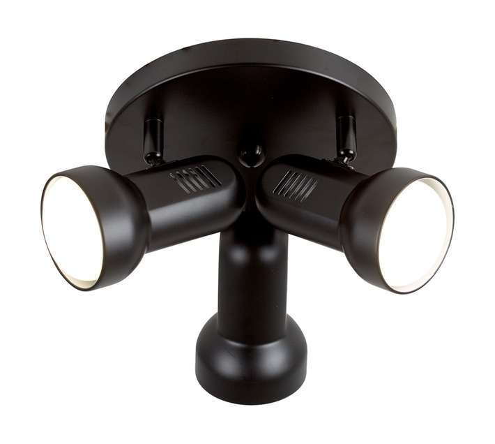 Eurolux Turbo 3 Light Round Spotlight - Black (60W)