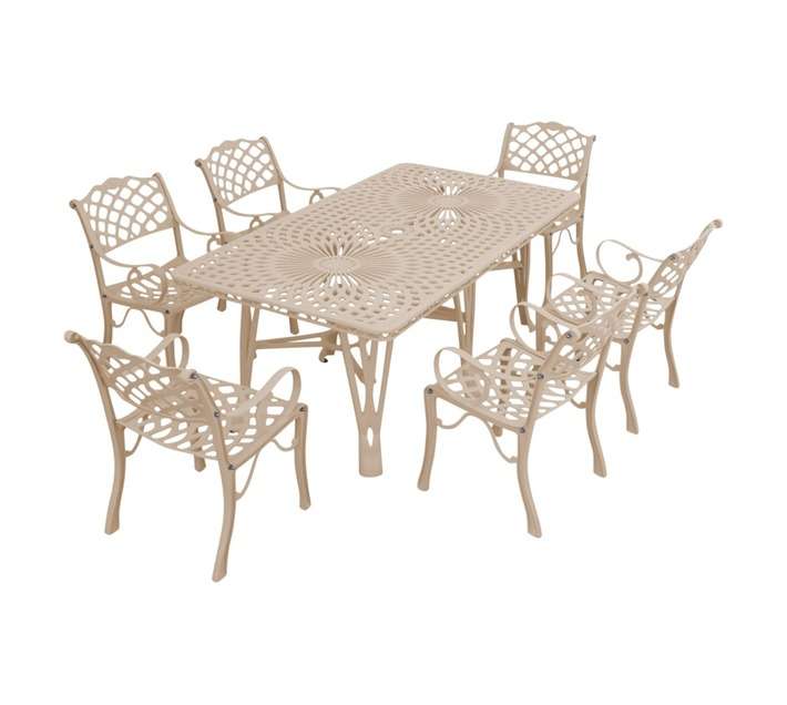 Anray 6SCLSET-S 7 Piece Club Patio Set - Beige Sand