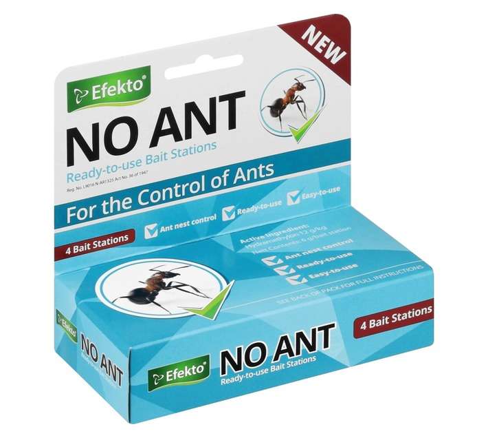 Efekto 4 x No Ant Bait Station (145 x 71 x 130mm)