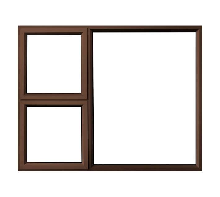Kenzo 28mm LR Aluminium Window - Bronze (1500 x 1200mm)