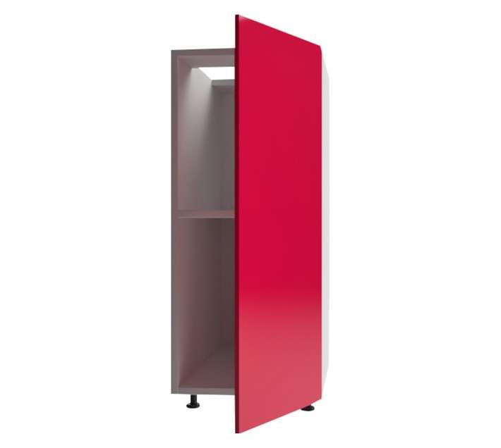 Home and Kitchen Base Unit Gloss Cabinet - Candy Red (300mm)