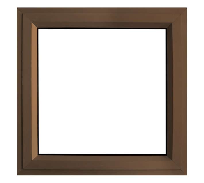 Alglasico Top Hung Aluminium Window Obscure 1 Vent - Bronze (600 x 600mm)