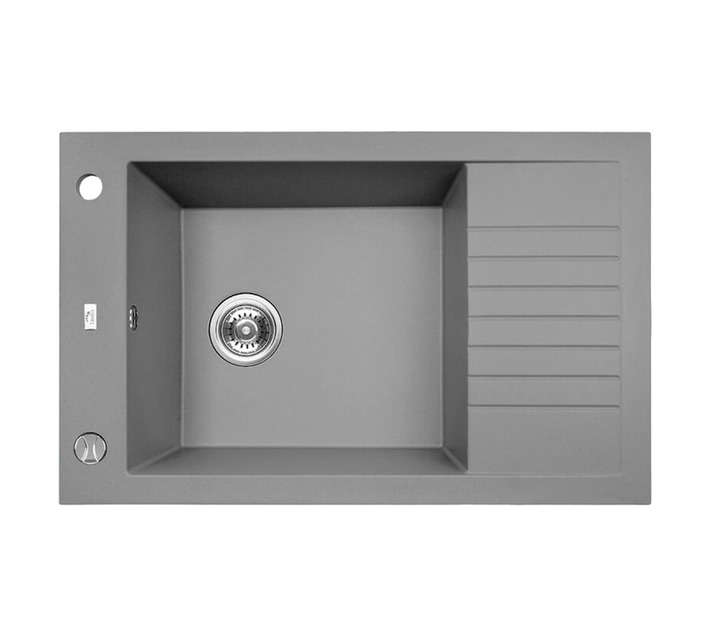 Laveo Pionier 1 Bowl with Half Drainer - Grey (780 x 500 x 190mm)