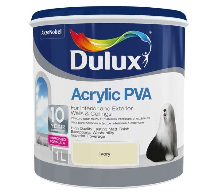 Dulux Acrylic PVA - Ivory (1L)