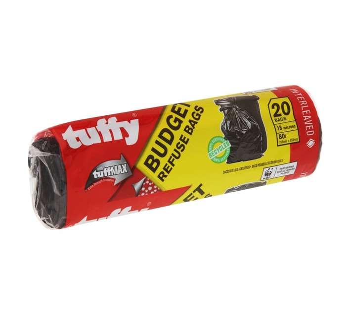 Tuffy Budget Refuse Bags - Black (750 x 950mm)