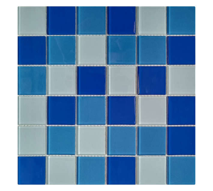 Earthstone Glass Mosaic Tile - Celestial Blue (300 x 300mm)