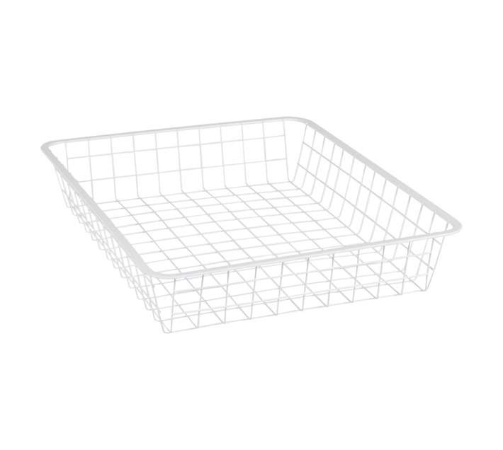 Storm Storage Shallow Basket - White (450mm)