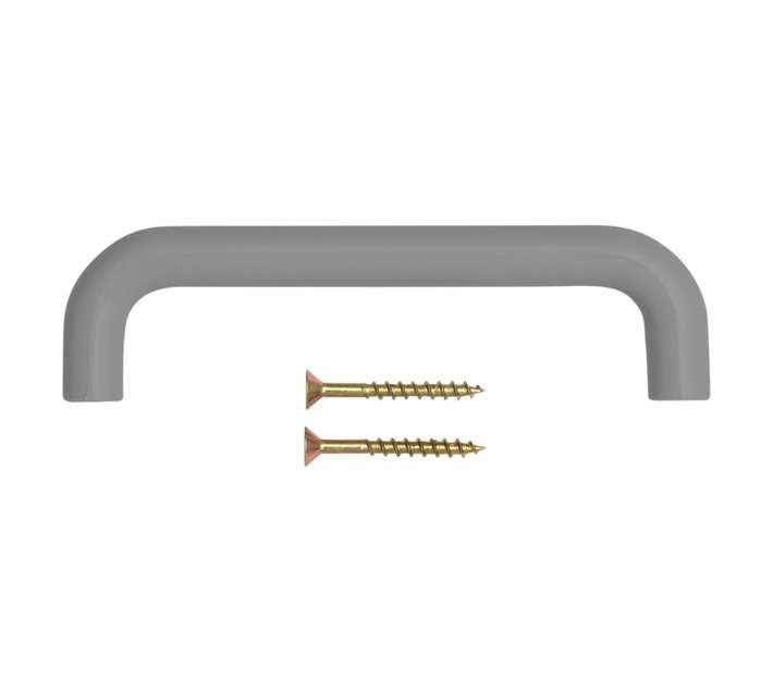 Home and Kitchen Thin Plastic D Handle - Grey (96mm)
